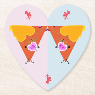 Kissing Nacho Valentine's Paper Coaster