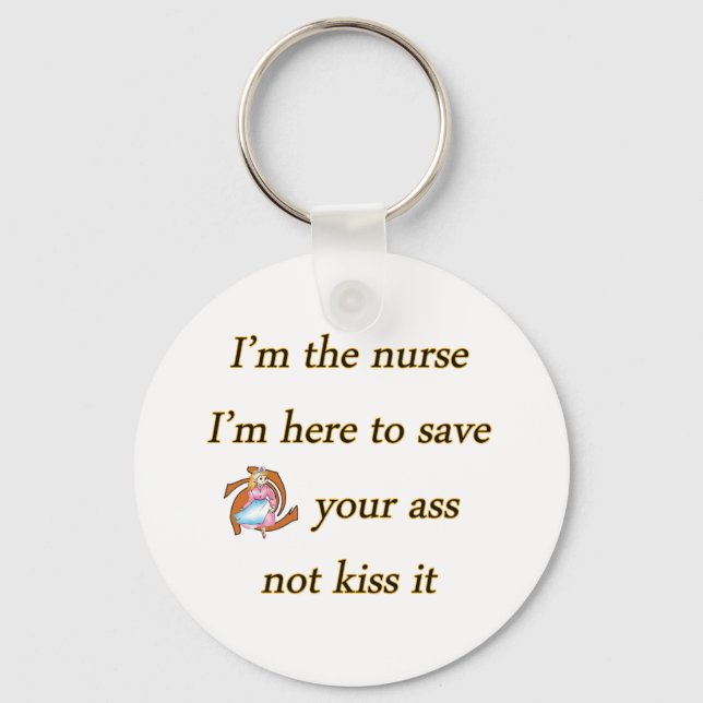kissing nurse key ring (Front)