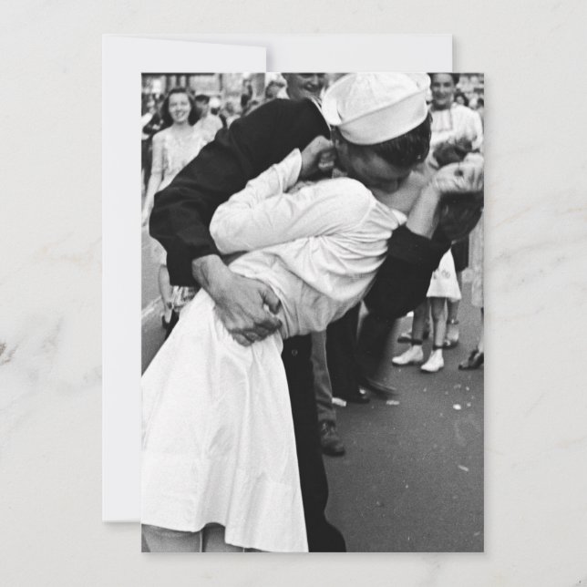 Kissing On VJ Day World War Invitation (Front)