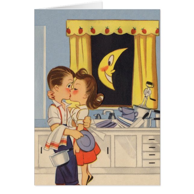 Kissing Over Dishes (Front)