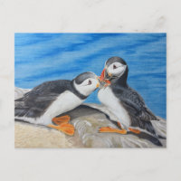 Kissing Puffins