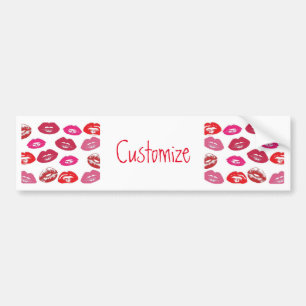 Kissing Red lips Thunder_Cove Bumper Sticker