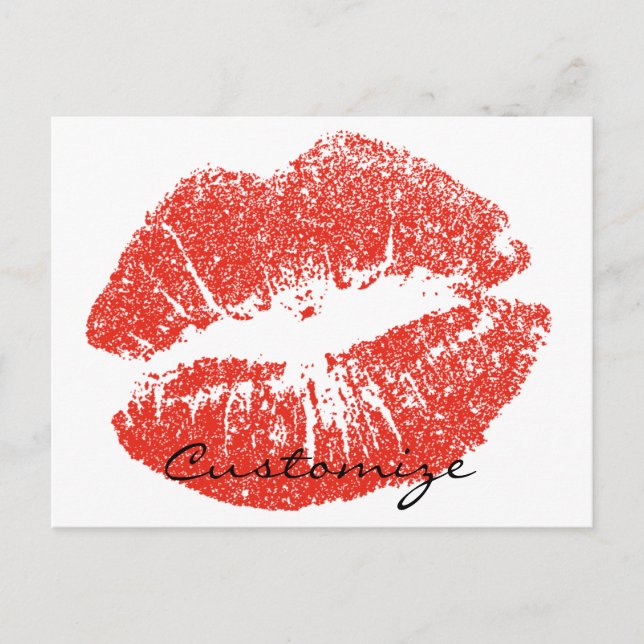 Kissing Red lips Thunder_Cove Postcard (Front)
