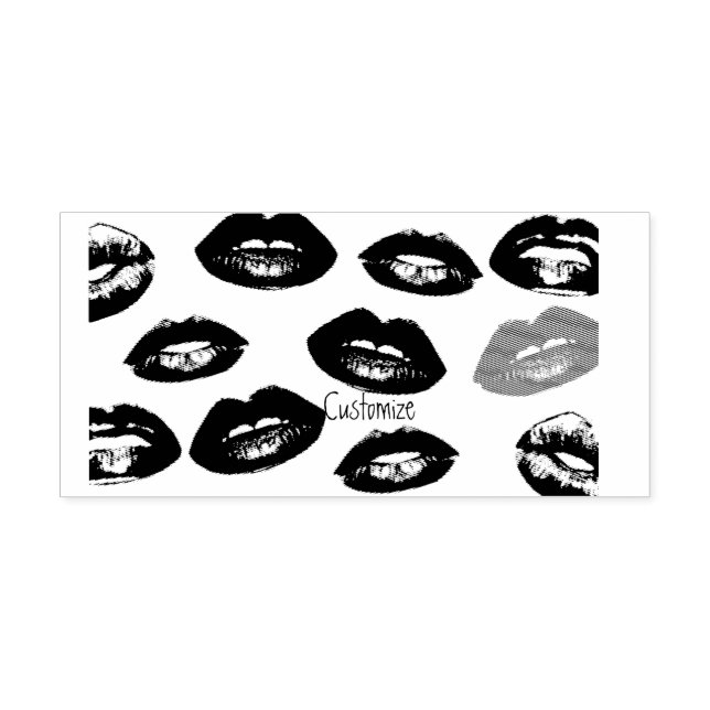 Kissing Red lips Thunder_Cove Rubber Stamp (Imprint)