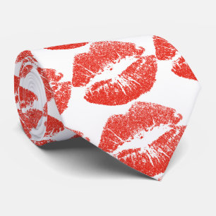Kissing Red lips Thunder_Cove Tie