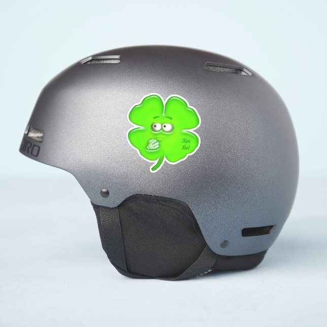 Kissing Shamrock Sticker (Helmet Side)