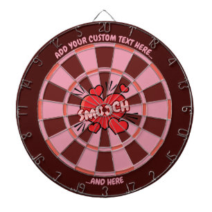 Kissing Sound Effect Dartboard with Custom Text