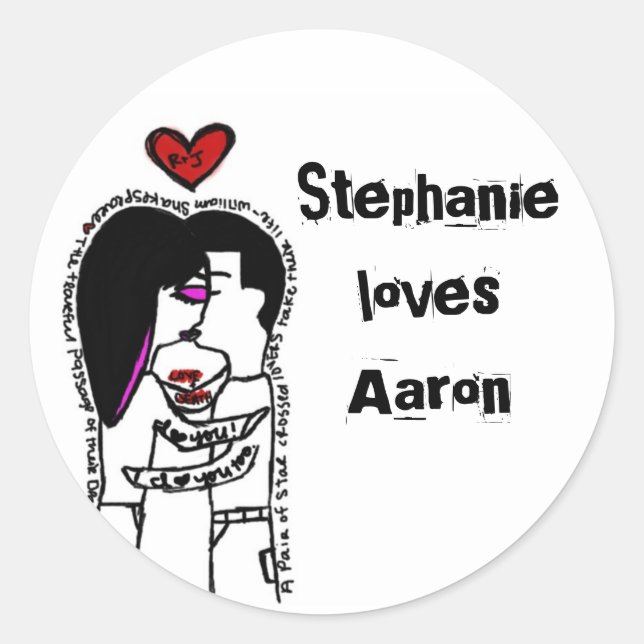 kissing sticker (Front)