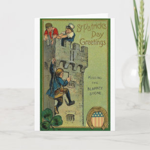 Kissing The Blarney Stone St. Patrick's Day Card