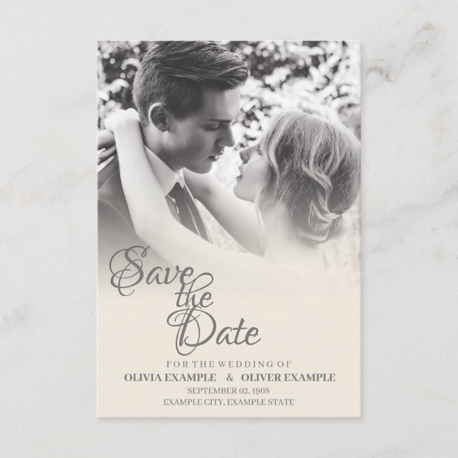Kissing wedding couple in monochrome enclosure card (Front)
