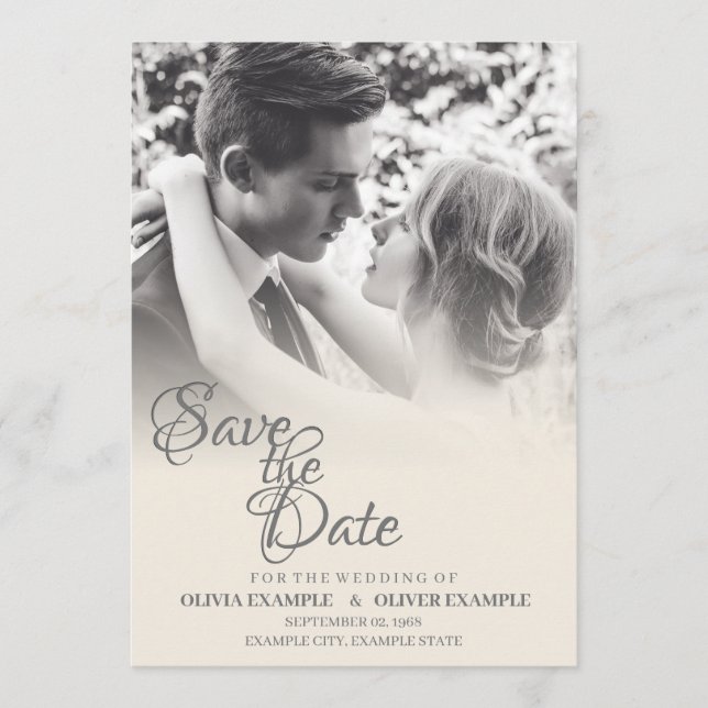 Kissing wedding couple in monochrome program (Front)