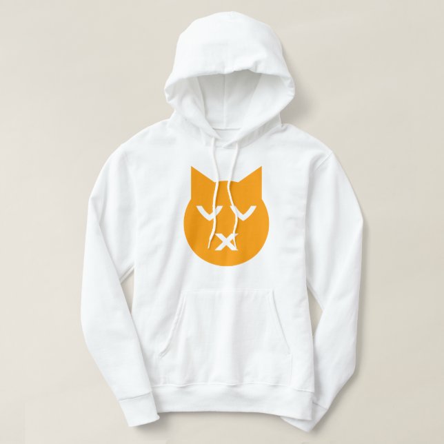 Kissing with Closed Eyes Emoji Cat Hoodie (Design Front)