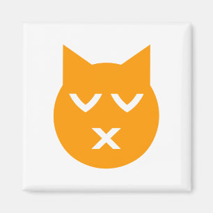 Kissing with Closed Eyes Emoji Cat Magnet