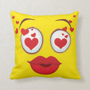 Kissing Yellow Face Cushion