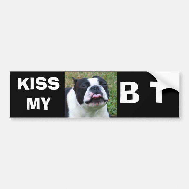 KISSMY, B T BUMPER STICKER (Front)