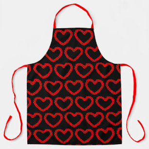 Kissy Lips Hearts Apron