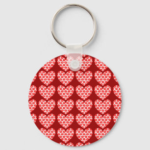 Kissy Lips Hearts Key Ring