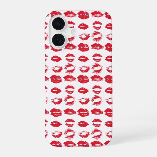 Kissy Lips iPhone 16 Case (Back)