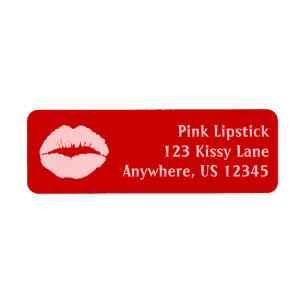 Kissy Lips Return Address Label