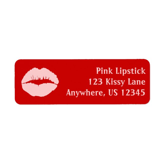 Kissy Lips Return Address Label (Front)