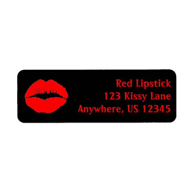 Kissy Lips Return Address Label (Front)