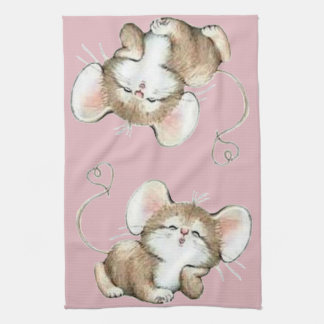 Kissy Mouse Tea Towel