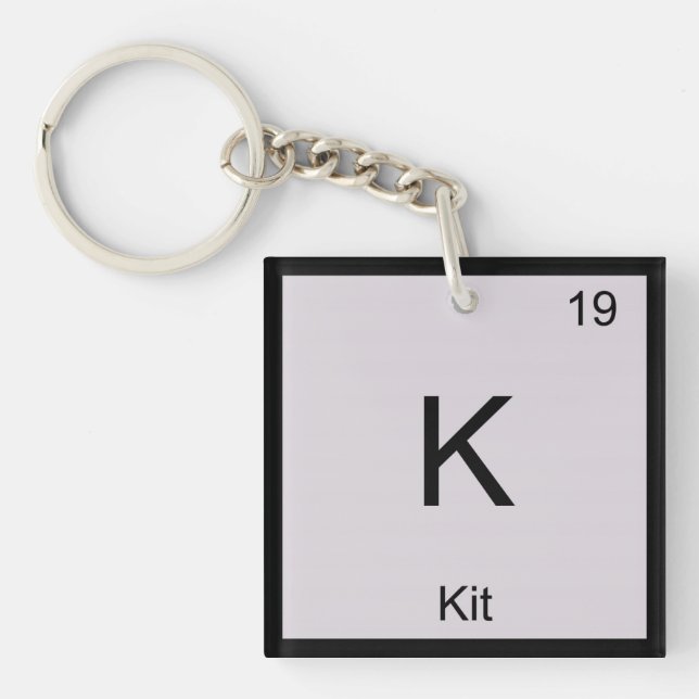 Kit Name Chemistry Element Periodic Table Key Ring (Front)