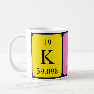 Kit periodic table name mug