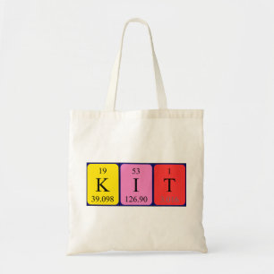 Kit periodic table name tote bag