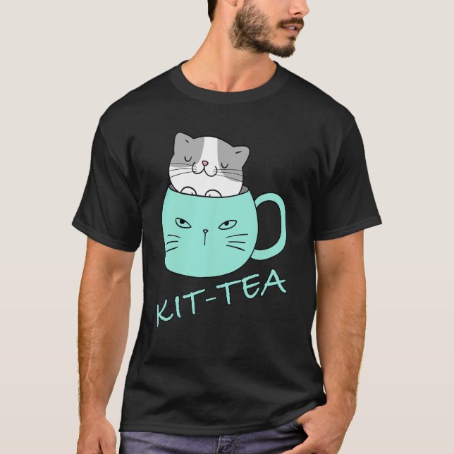 Kit Tea Cat  Cute And  Cat 4 T-Shirt (Front)