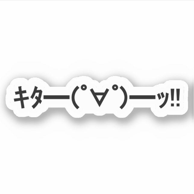 KITA!! Emoticon キタ━━━(゜∀゜)━━━ッ!! Japanese Kaomoji  (Front)
