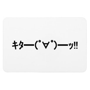 KITA!! Emoticon キタ━━━(゜∀゜)━━━ッ!! Japanese Kaomoji Magnet
