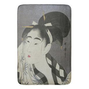 Kitagawa Utamaro’s Ase O Fuku Onna art bath mat