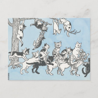 Kitazawa Rakuten　nekonokunino youchien 1915 Postcard