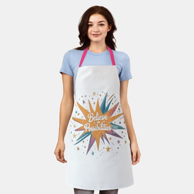 Kitchan apron believe in possibility  (Worn)