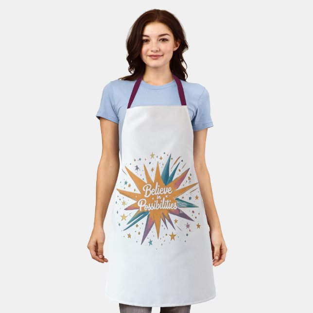 Kitchan apron believe in possibility  (Worn)