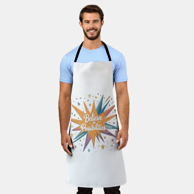 Kitchan apron believe in possibility  (Worn)