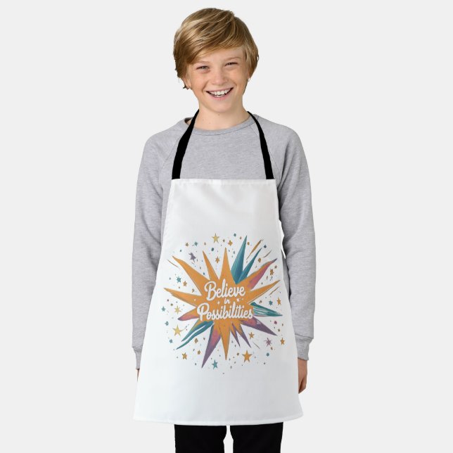 Kitchan apron believe in possibility  (Worn)
