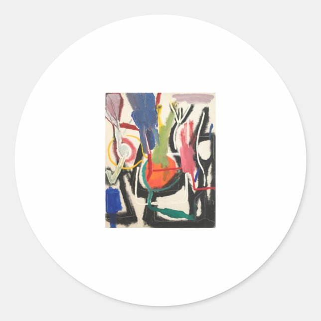 Kitchen Abstract Painting Hankamer Artjunkhaus Art Classic Round Sticker (Front)