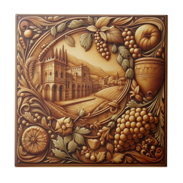 Kitchen Accent Tile Tuscan Colours 01 5000X (Front)