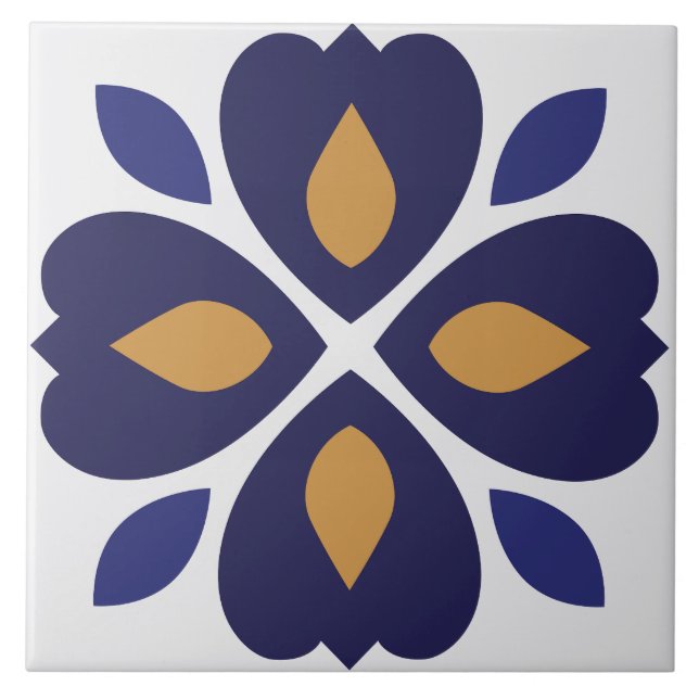 Kitchen accessories Mediterranean Portuguese blue  Ceramic Tile (Front)