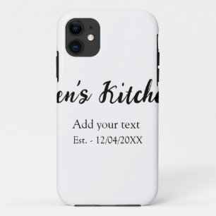 Kitchen add name year add your text name custom th iPhone 11 case