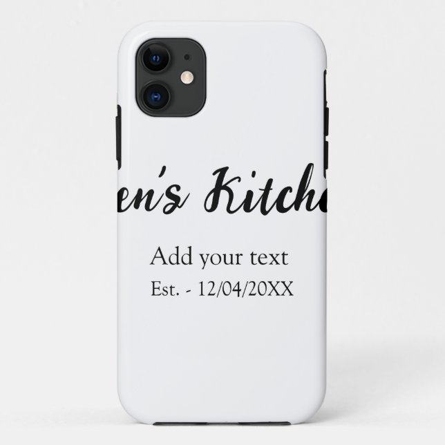 Kitchen add name year add your text name custom th Case-Mate iPhone case (Back)