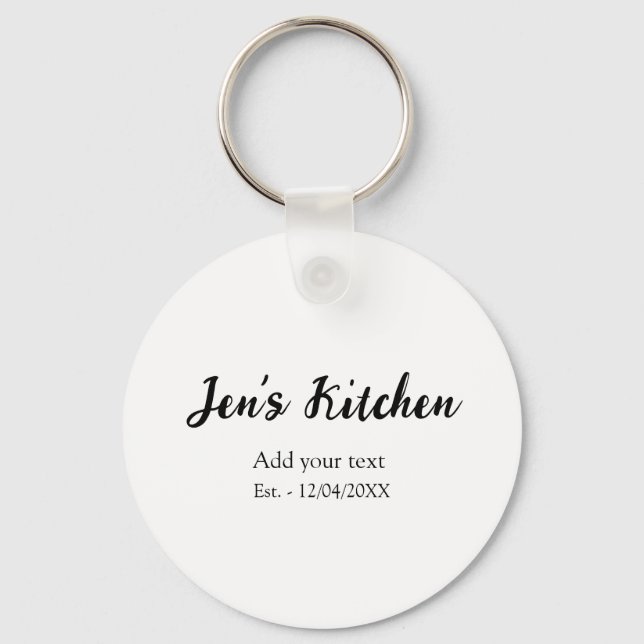 Kitchen add name year add your text name custom th key ring (Front)