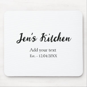 Kitchen add name year add your text name custom th mouse pad