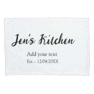 Kitchen add name year add your text name custom th pillowcase