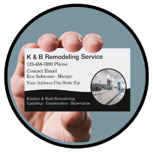 Kitchen And Bath Construction Business Card