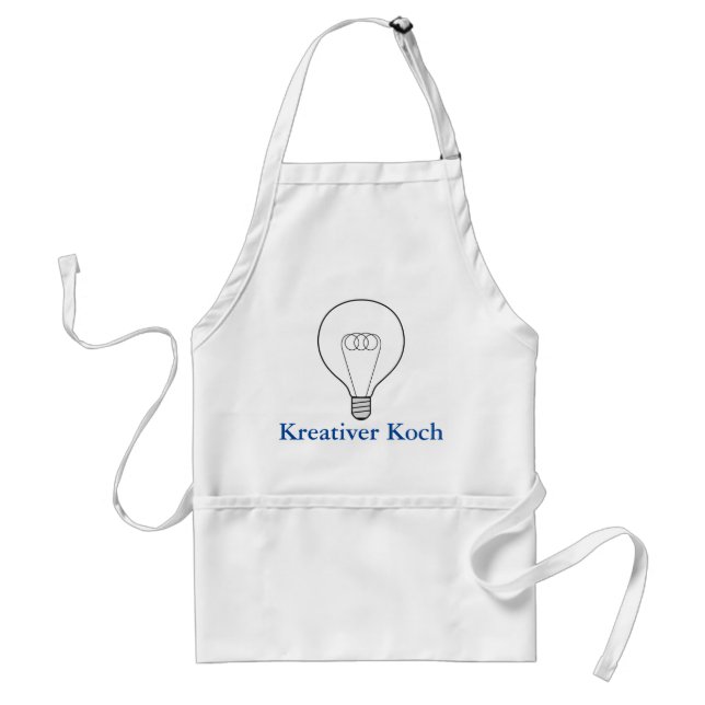 Kitchen apron Creative Chef Blue Text (Front)