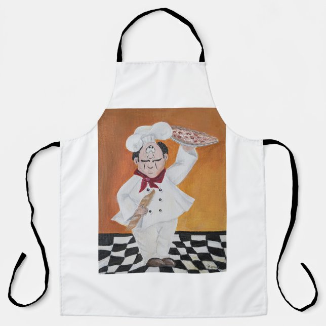 kitchen apron fat chef design man or woman (Front)