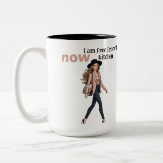 kitchen apron POD designing Two-Tone Coffee Mug